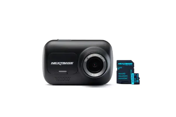 **NEW** Nextbase Caméra de tableau de bord Nextbase 122 avec carte SD 16 Go, câble de chargement, détection de mouvement, noir