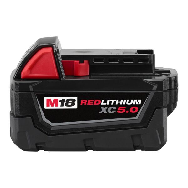 Milwaukee Tool Batterie M18 18V Lithium-Ion à capacité étendue (XC) 5,0 Ah REDLITHIUM