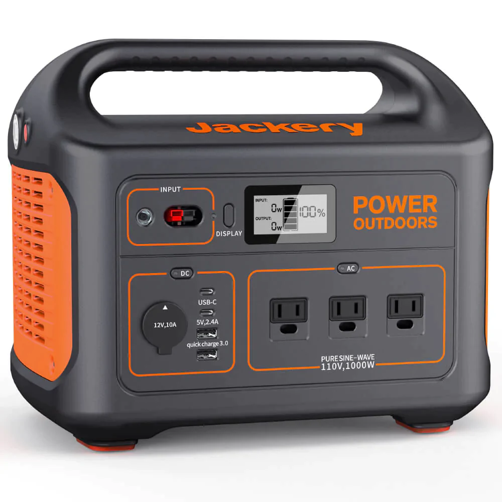 Jackery Explorer 880 – Portable power station – 24 V – 1000 Watt – 40.8 Ah – 880 Wh – output connectors: 8 (E880)