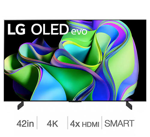 Téléviseur intelligent IA webOS ThinQ HDR DELO UHD 4K de 42 po de LG (OLED42C3PUA) – 2023