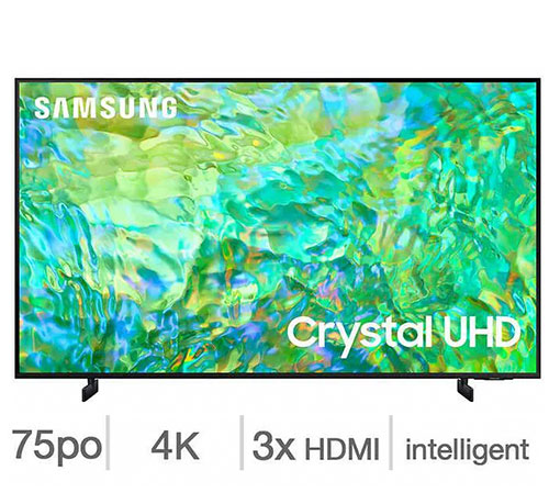 Samsung – classe 75 po – série CU8000 – téléviseur LCD DEL 4K UHD