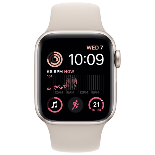 Apple® Watch SE (2022) de 40 mm boîtier en aluminium et bracelet sport Starlight (GPS+CELL) NEUF**